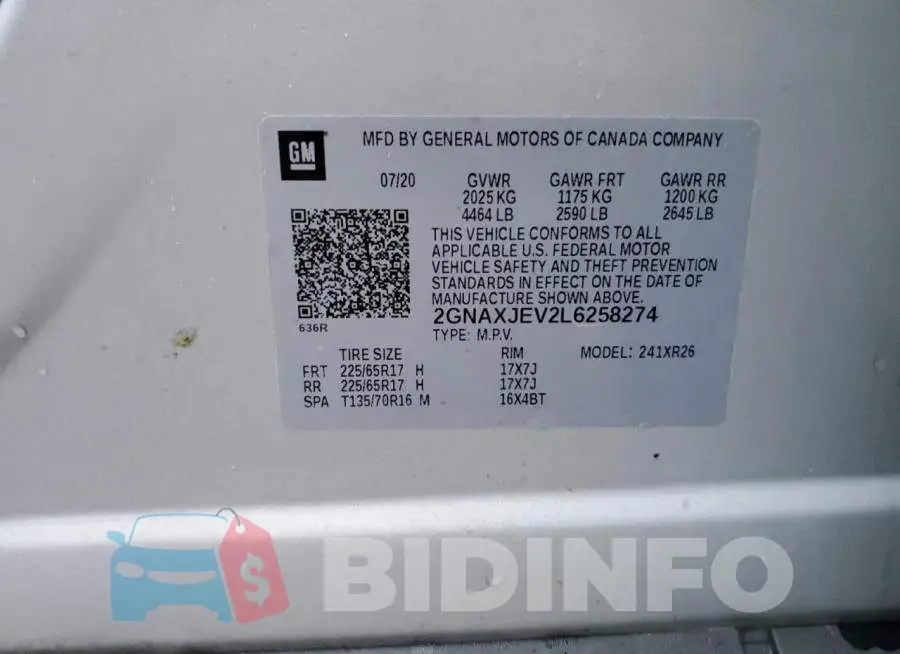 2GNAXJEV2L6258274 Photo# 12
