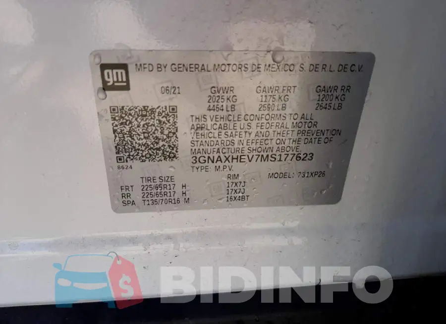 3GNAXHEV7MS177623 Photo# 14