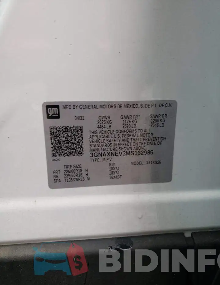 3GNAXNEV3MS162986 Photo# 14