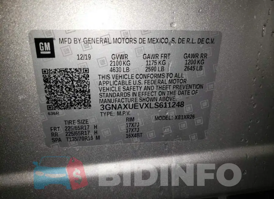 3GNAXUEVXLS611248 Photo# 14