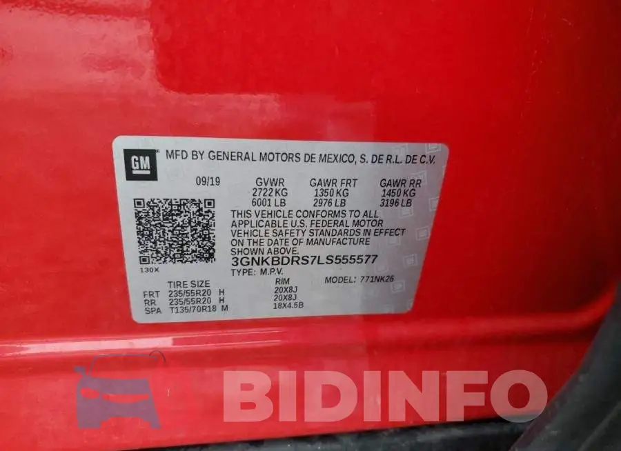 3GNKBDRS7LS555577 Photo# 13