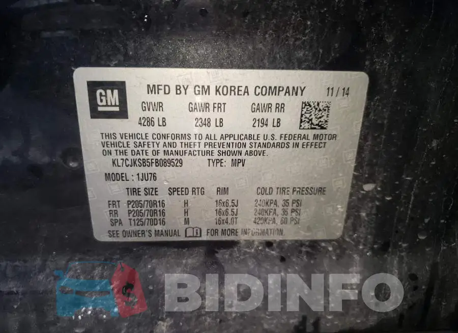 KL7CJKSB5FB089529 Photo# 13
