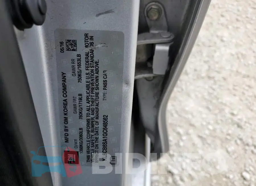 KL8CB6SA1GC648562 Photo# 12