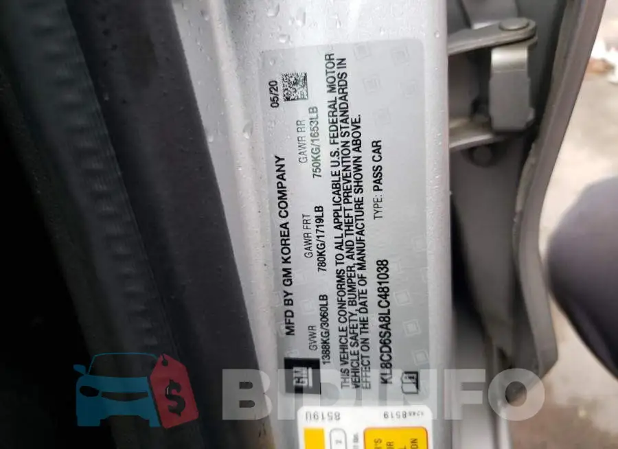 KL8CD6SA8LC481038 Photo# 12