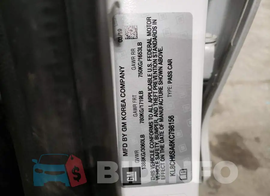 KL8CH6SA6KC798156 Photo# 12