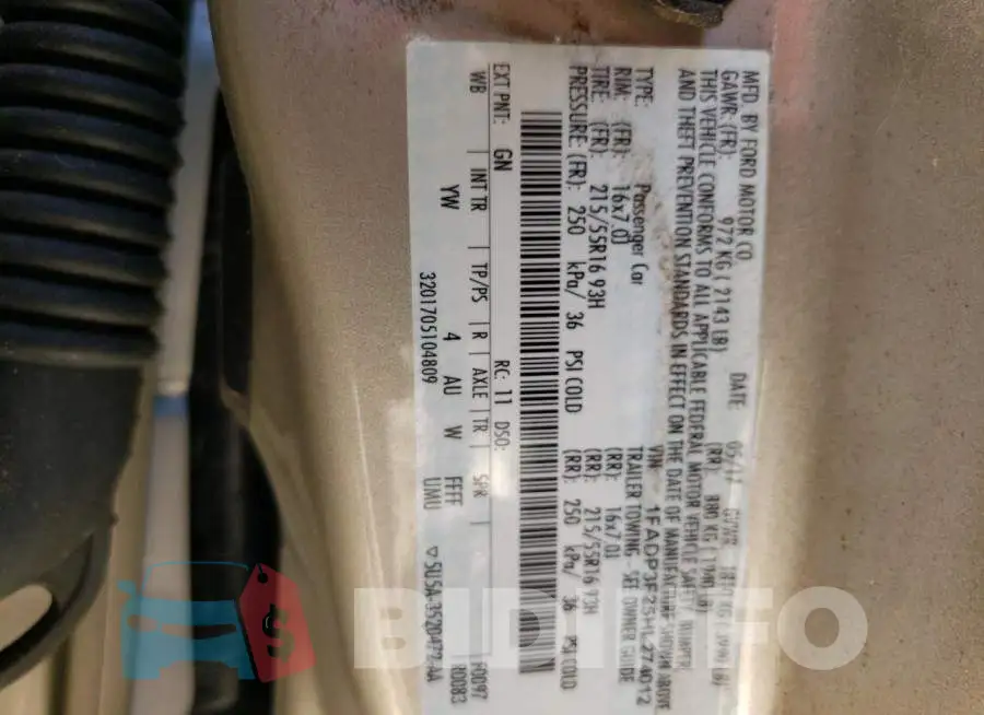 1FADP3F25HL274012 Photo# 10