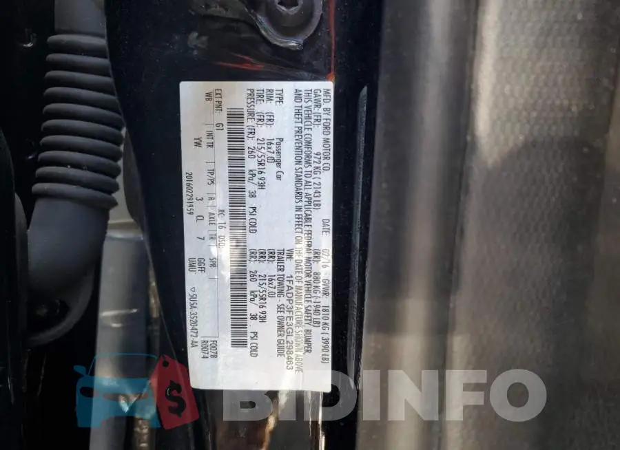 1FADP3FE3GL298463 Photo# 13