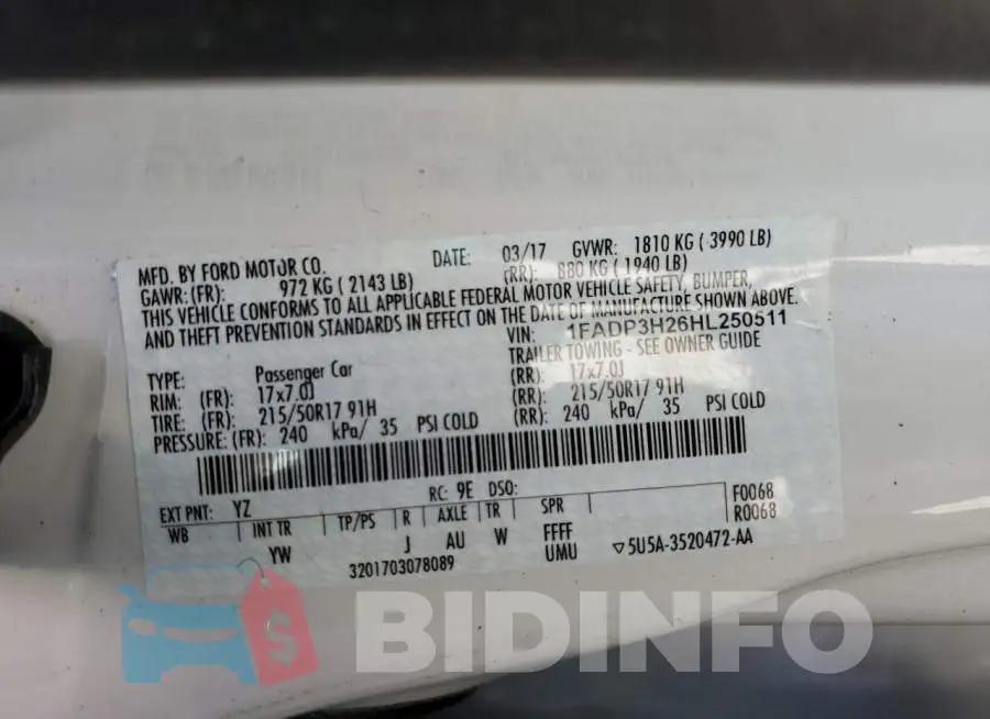 1FADP3H26HL250511 Photo# 10