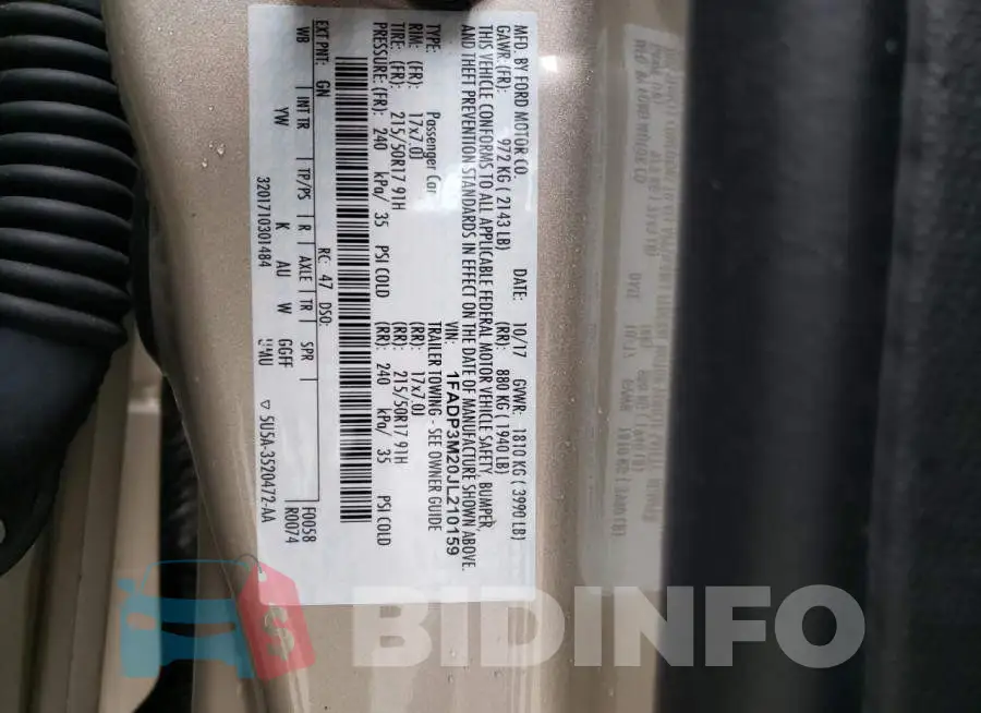 1FADP3M20JL210159 Photo# 12