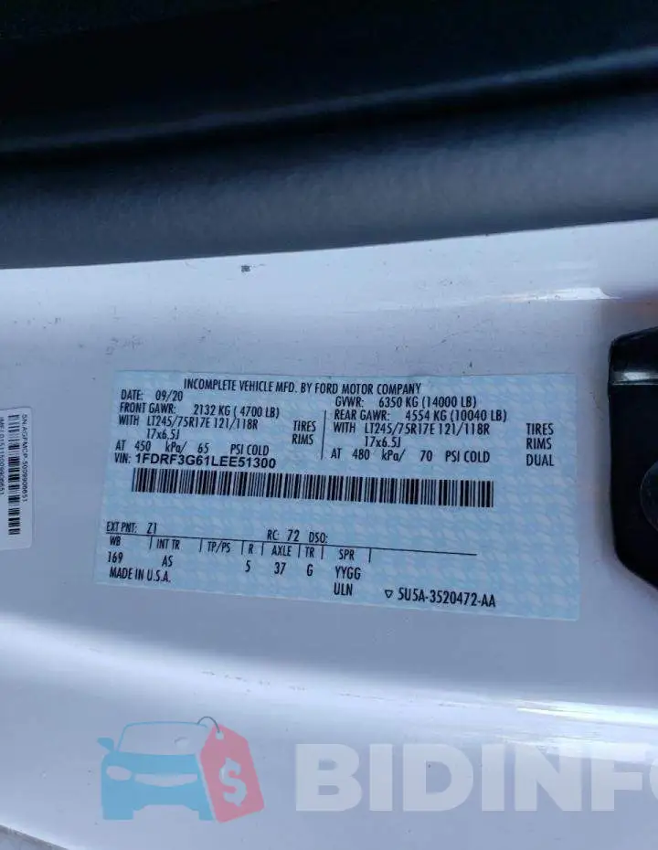 1FDRF3G61LEE51300 Photo# 13