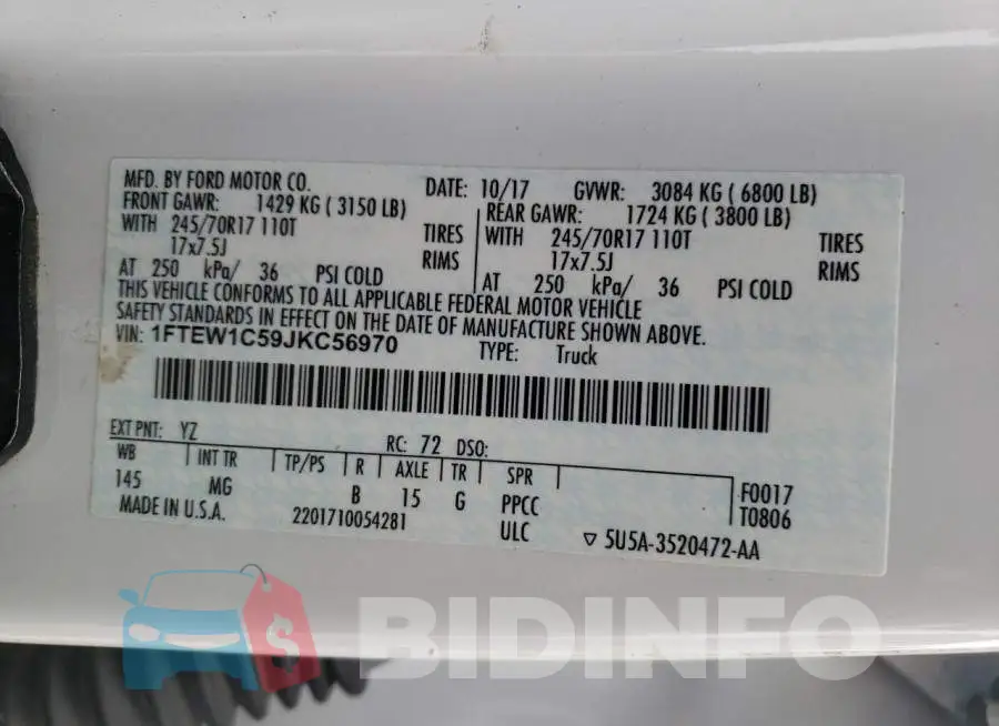 1FTEW1C59JKC56970 Photo# 12