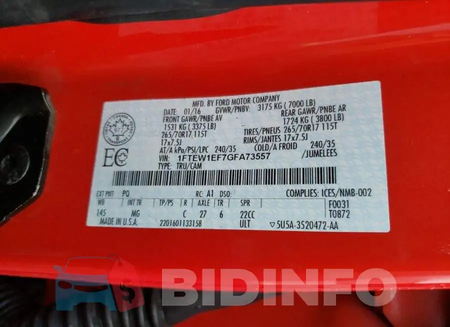 1FTEW1EF7GFA73557 Photo# 12