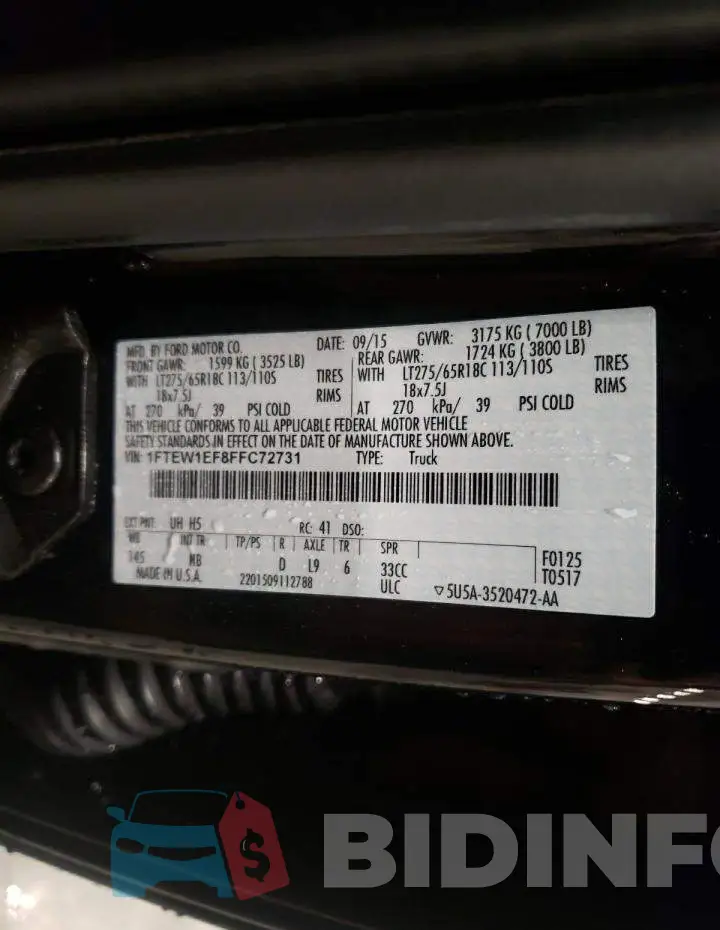 1FTEW1EF8FFC72731 Photo# 12