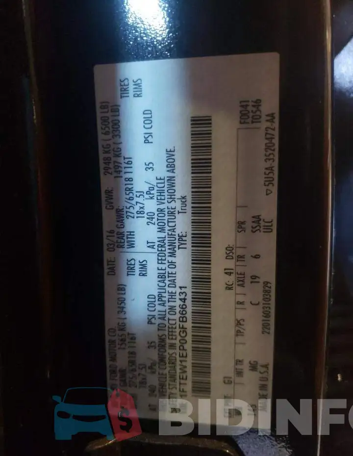 1FTEW1EP0GFB66431 Photo# 12