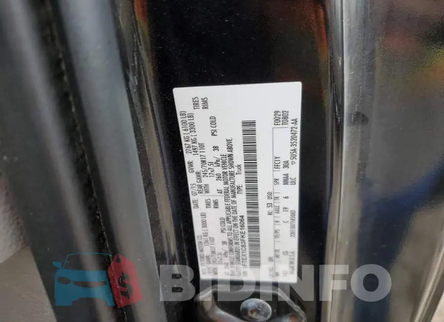 1FTEX1C83FKE16064 Photo# 12