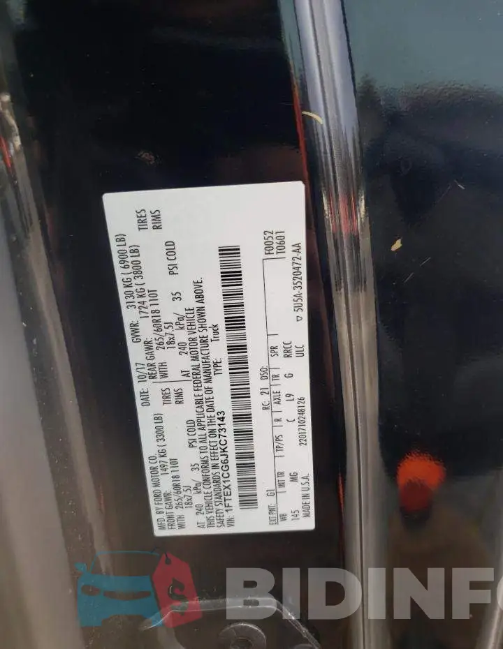 1FTEX1CG6JKC73143 Photo# 12