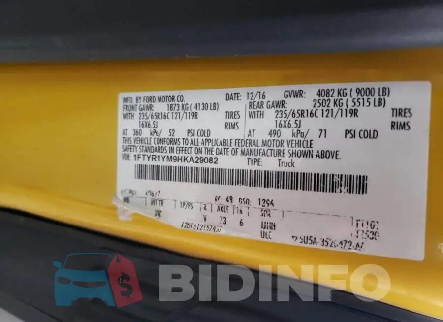 1FTYR1YM9HKA29082 Photo# 13