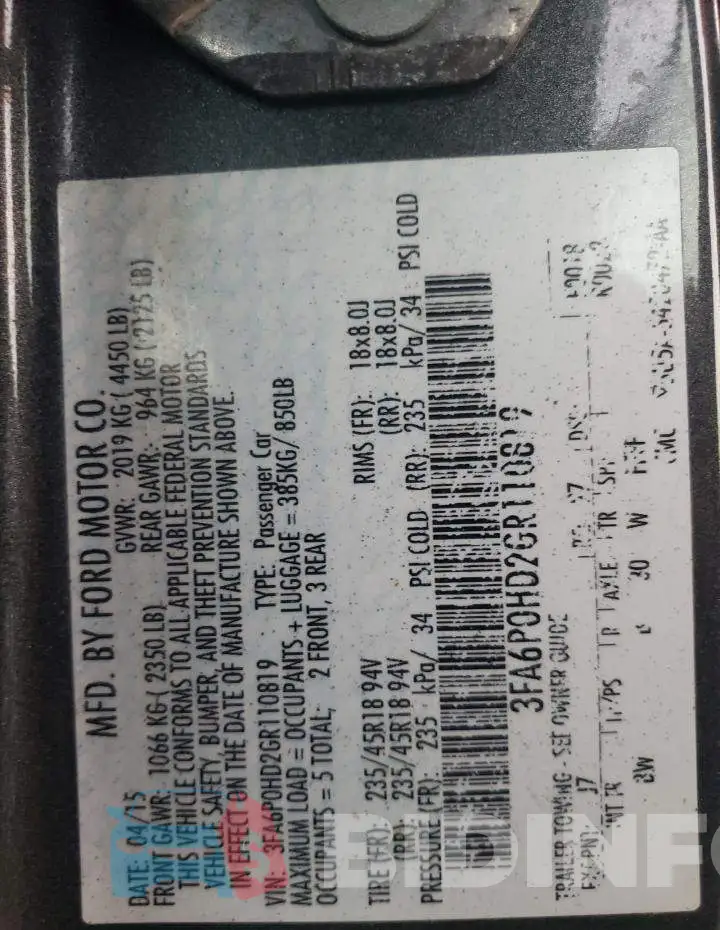 3FA6P0HD2GR110819 Photo# 13