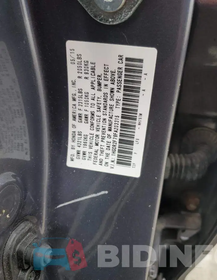 1HGCR2F79FA203315 Photo# 12