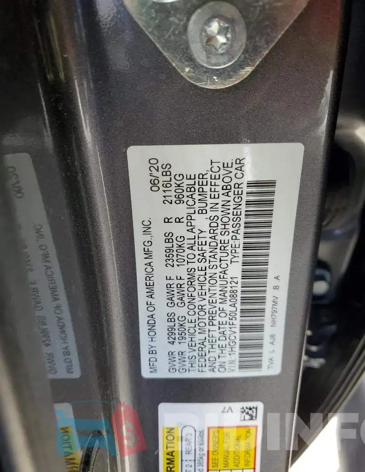 1HGCV1F50LA088121 Photo# 12