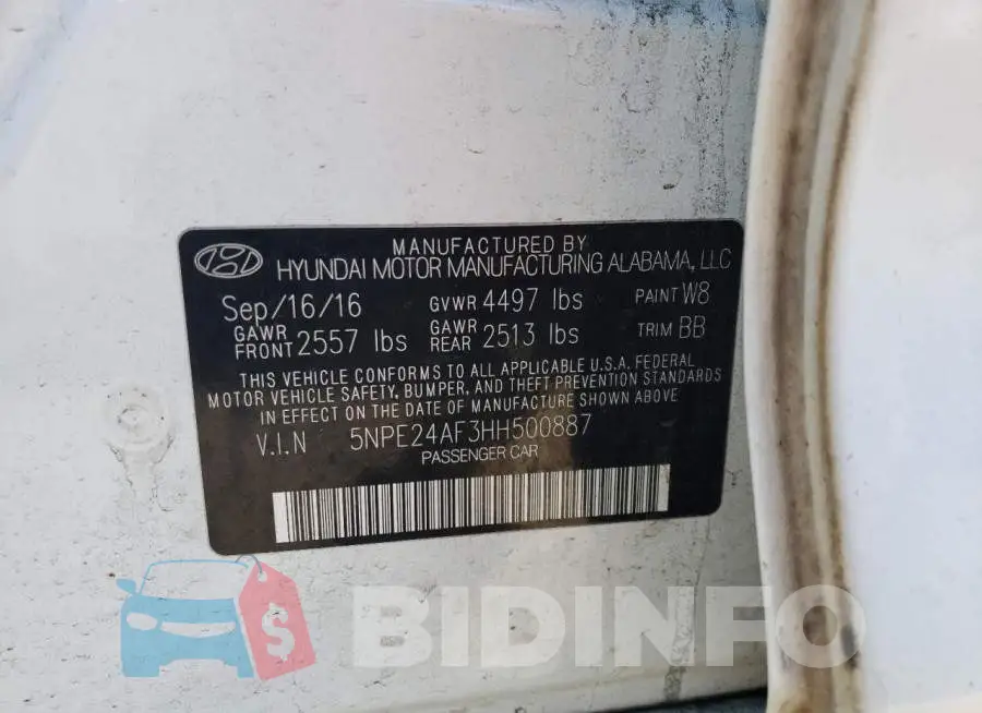 5NPE24AF3HH500887 Photo# 12