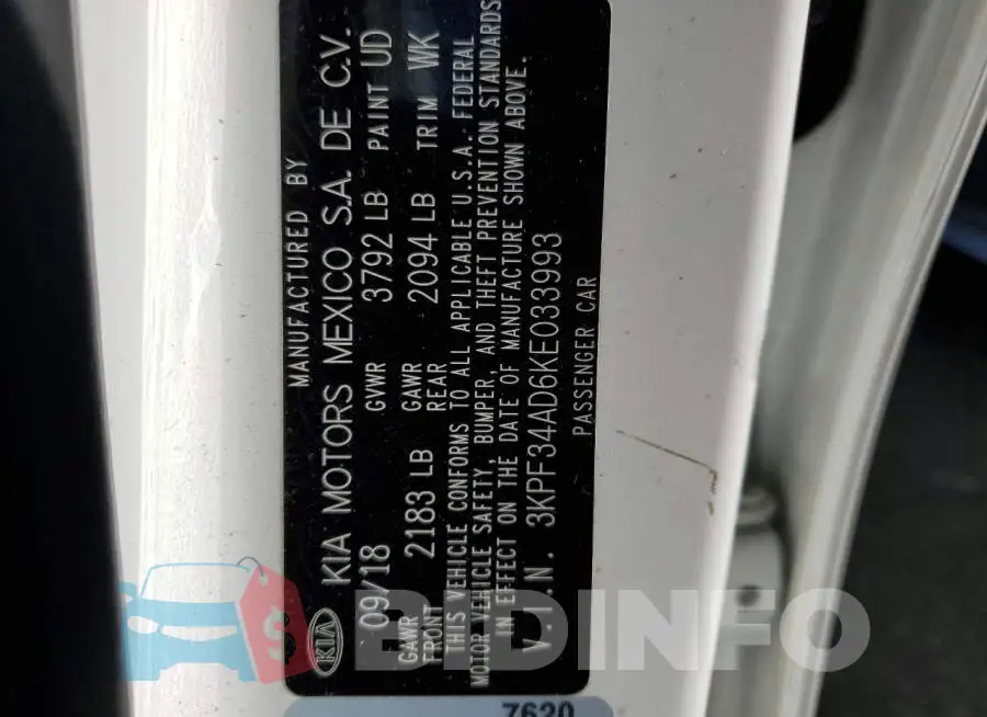 3KPF34AD6KE033993 Photo# 12