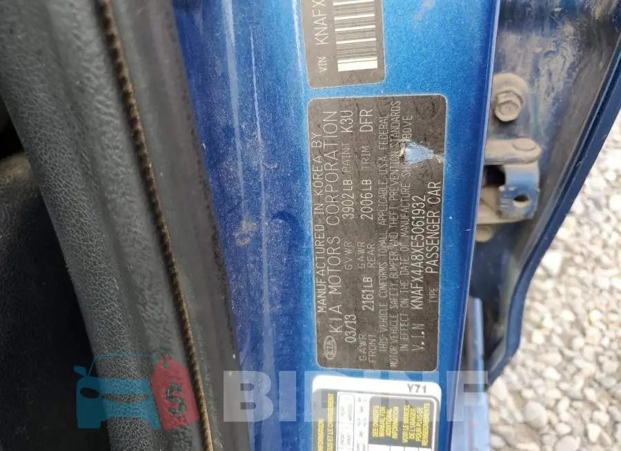 KNAFX4A8XE5061932 Photo# 12