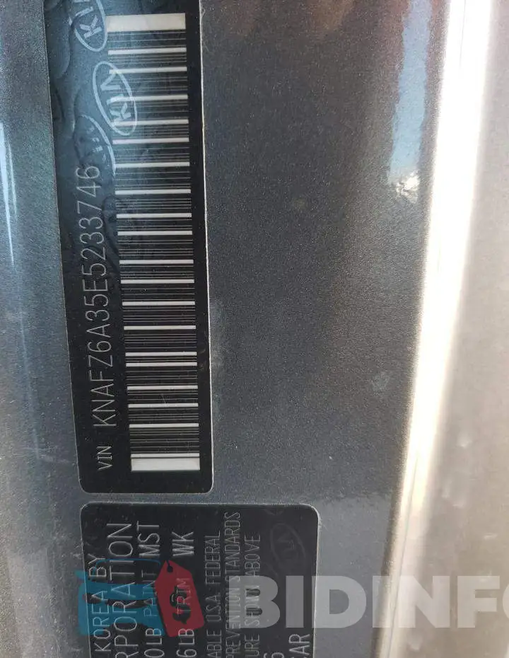 KNAFZ6A35E5233746 Photo# 10