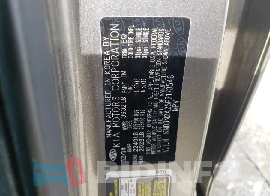 KNDJN2A25F7173546 Photo# 12