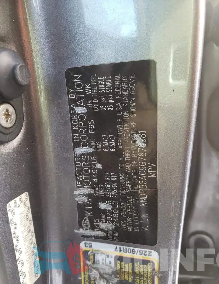 KNDPB3AC9G7879681 Photo# 13