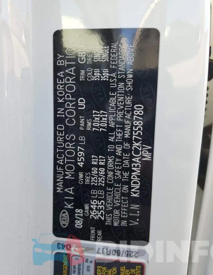 KNDPM3AC2K7558780 Photo# 13