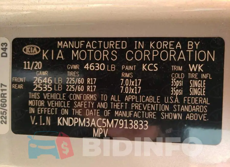 KNDPM3AC5M7913833 Photo# 10