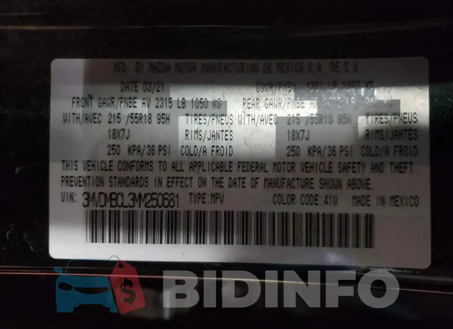 3MVDMBCL3MM250681 Photo# 12