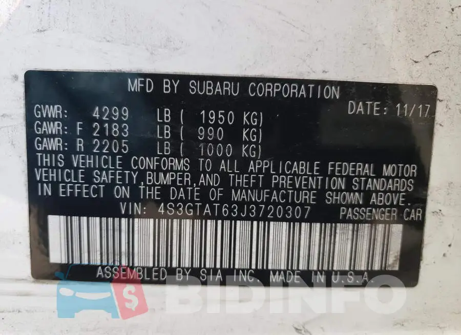 4S3GTAT63J3720307 Photo# 12