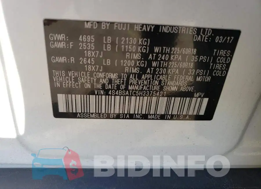 4S4BSATC5H3375421 Photo# 13