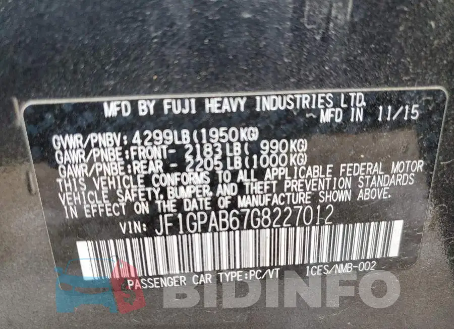 JF1GPAB67G8227012 Photo# 13