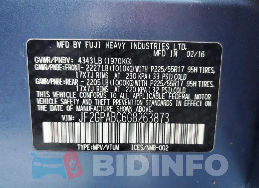 JF2GPABC6G8263873 Photo# 12