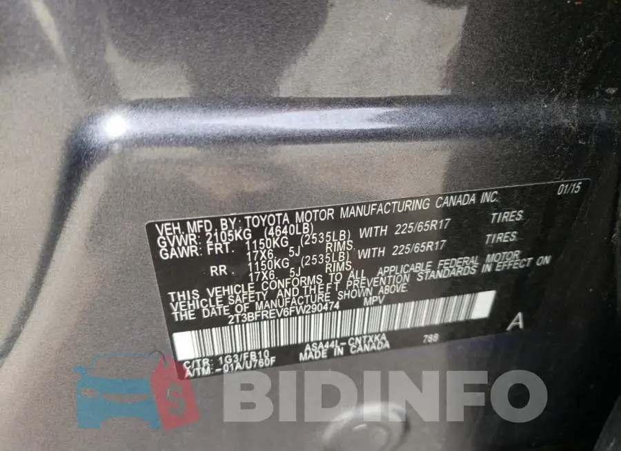 2T3BFREV6FW290474 Photo# 14