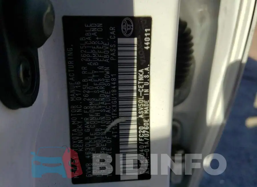 4T1BF1FKXGU184481 Photo# 12