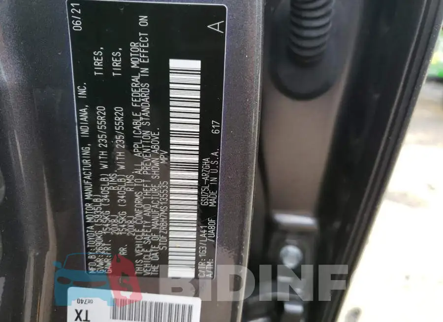 5TDFZRBH7MS135535 Photo# 12