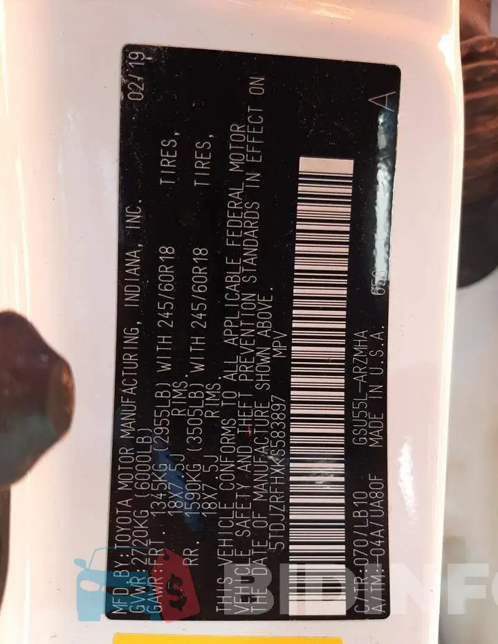 5TDJZRFHXKS583897 Photo# 10