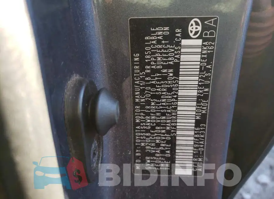 5YFBURHE1GP420657 Photo# 12