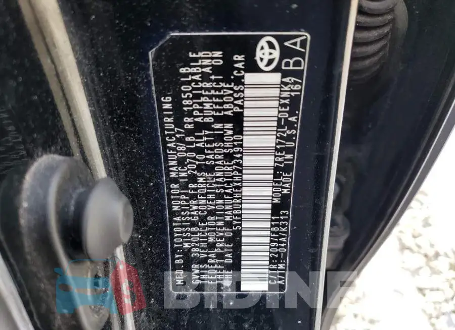 5YFBURHEXHP734910 Photo# 12
