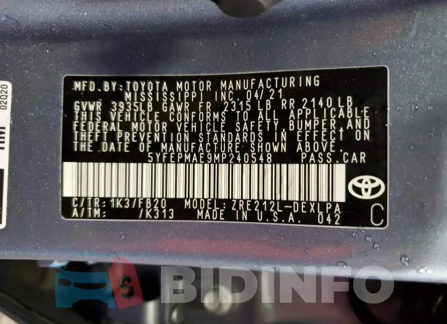5YFEPMAE9MP240548 Photo# 12