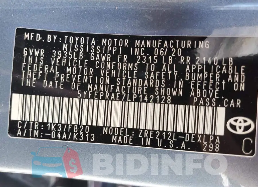 5YFEPRAE7LP142128 Photo# 12