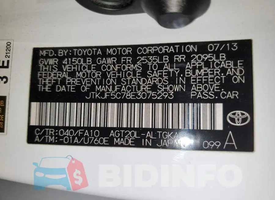 JTKJF5C78E3075293 Photo# 13