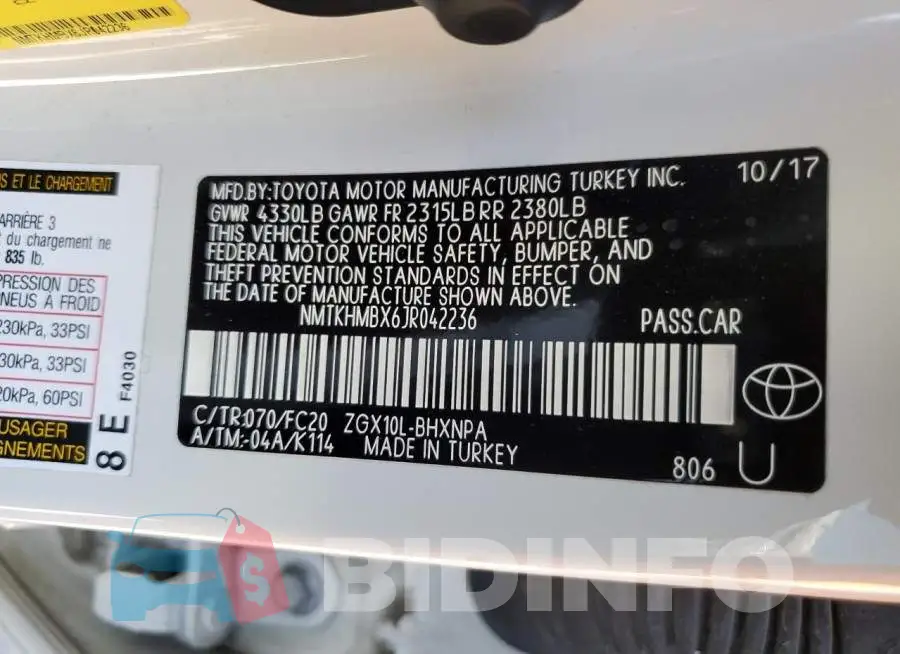 NMTKHMBX6JR042236 Photo# 12