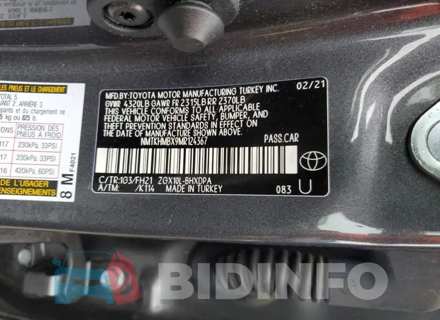 NMTKHMBX9MR124367 Photo# 12