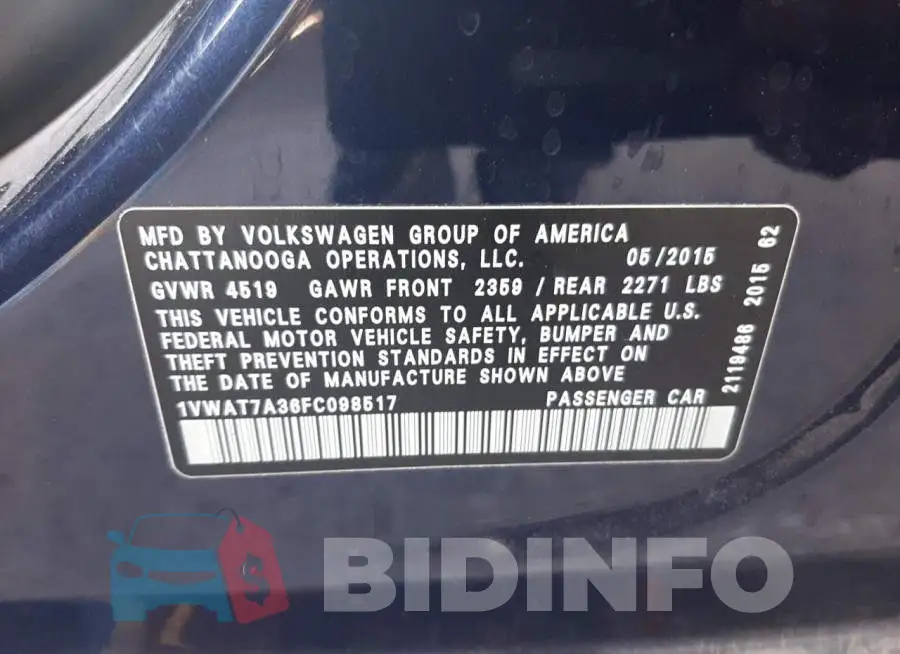 1VWAT7A36FC098517 Photo# 13