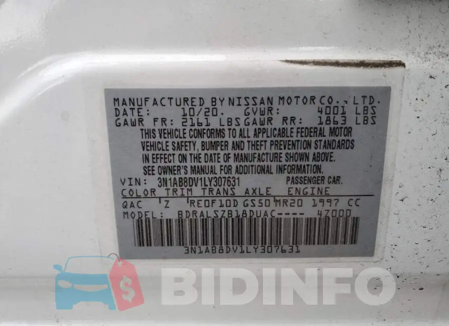 3N1AB8DV1LY307631 Photo# 12